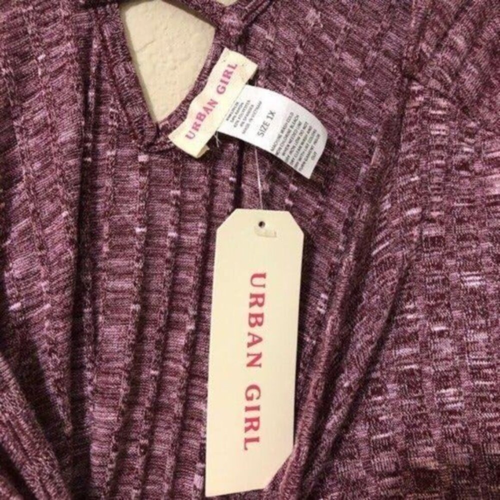 Urban Girl Top Long Sleeve Strap Back Shirt NWT - Picture 2 of 4